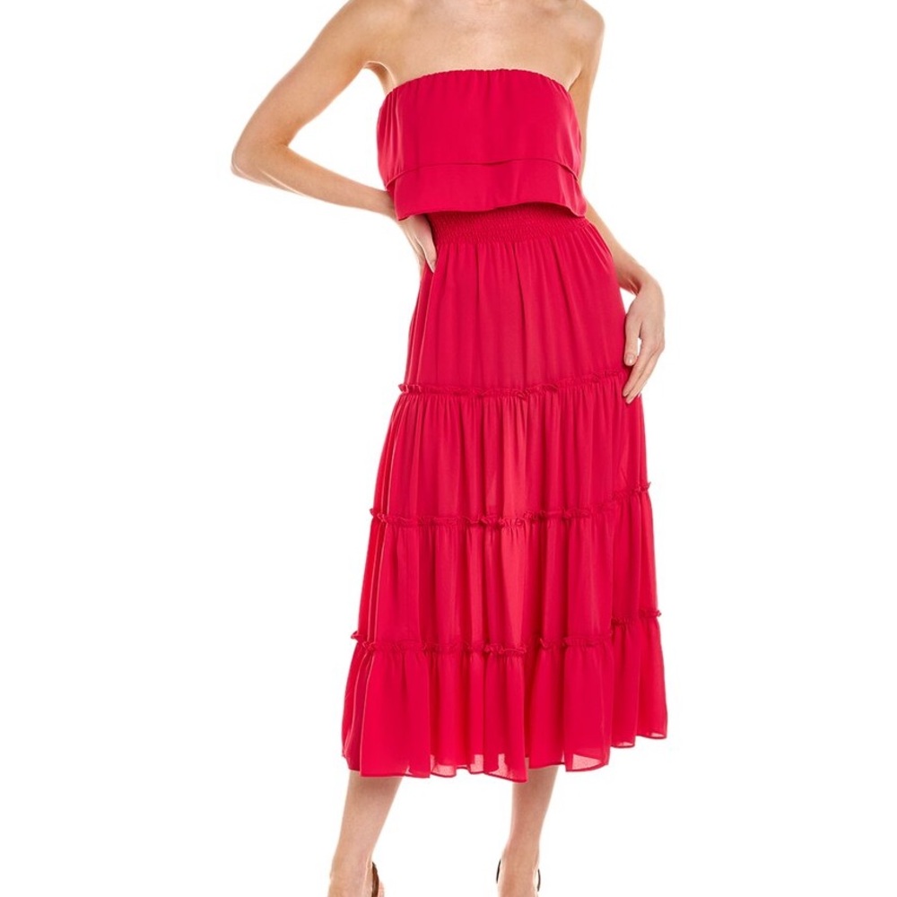 NWT 1.State Crimson Strapless Maxi Dress